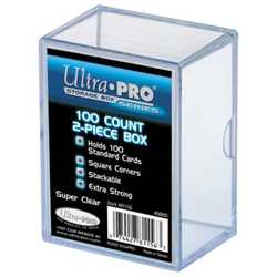Ultra Pro 2-Piece 100 Count Clear Card Storage Box