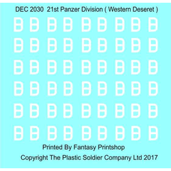 15mm Decals for 21st Panzer Division Western Desert